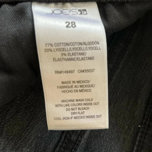 Joes boot Cut Black Washed Jeans raw Cut hem - Picture 3 of 7